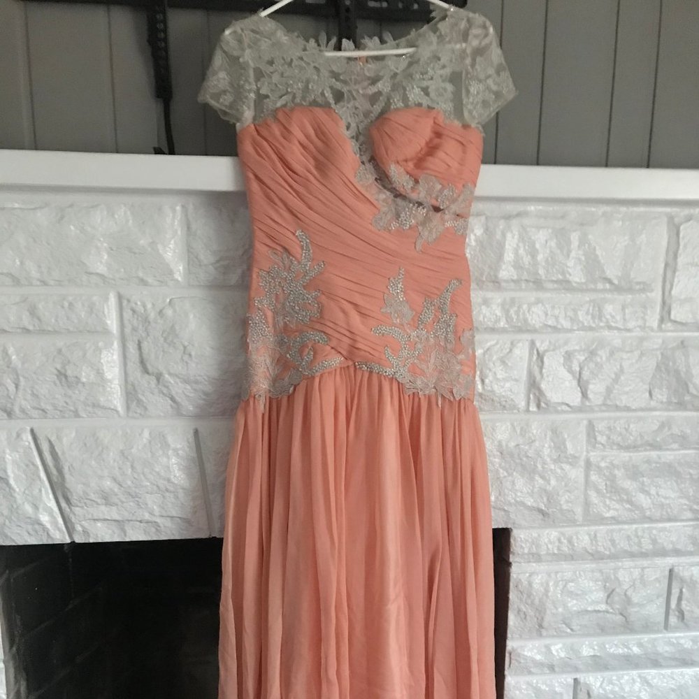 Salmon maxi dress